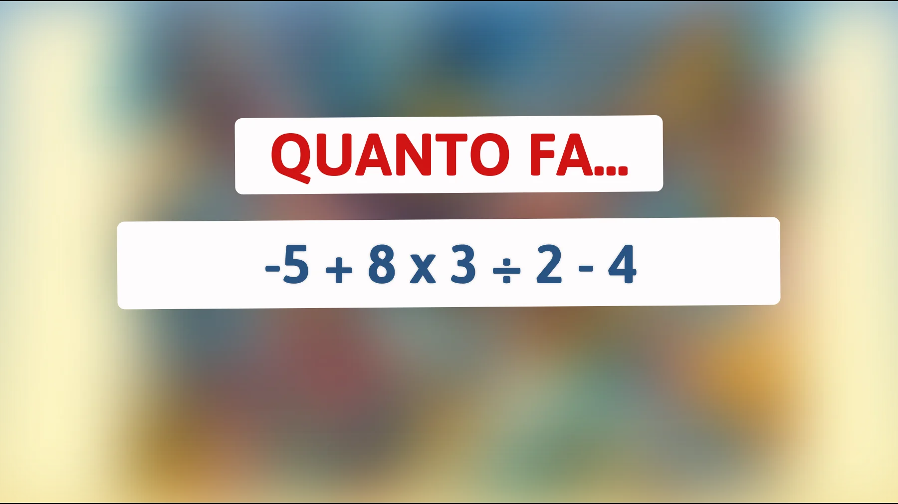 Sfida la tua intelligenza: puoi risolvere questo enigma matematico che confonde anche le menti più brillanti?"